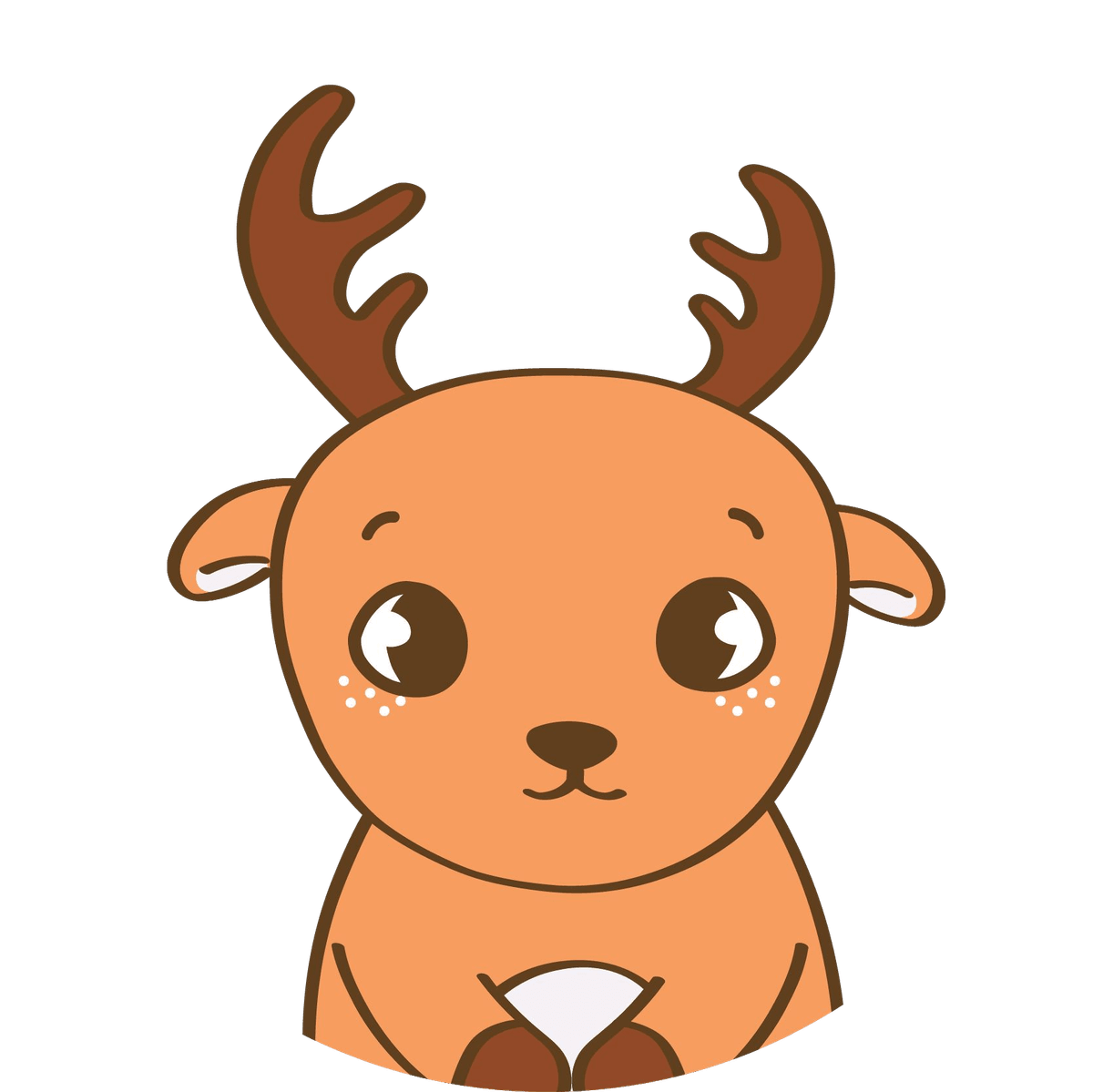 Sambal the deer sitting calmly with large antlers